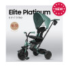 Qplay Elite Platinum - триколісний дитячий велосипед (від 10 місяців до 6 років), сидіння обертається на 360°, 5-точкові ремені безпеки, регульована по висоті батьківська ручка • Grey