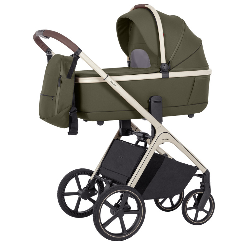 Carrello Vector CRL-6550 - легкая детская коляска 2в1 с регулировкой высоты люльки и прогулочного сиденья • Deep Green