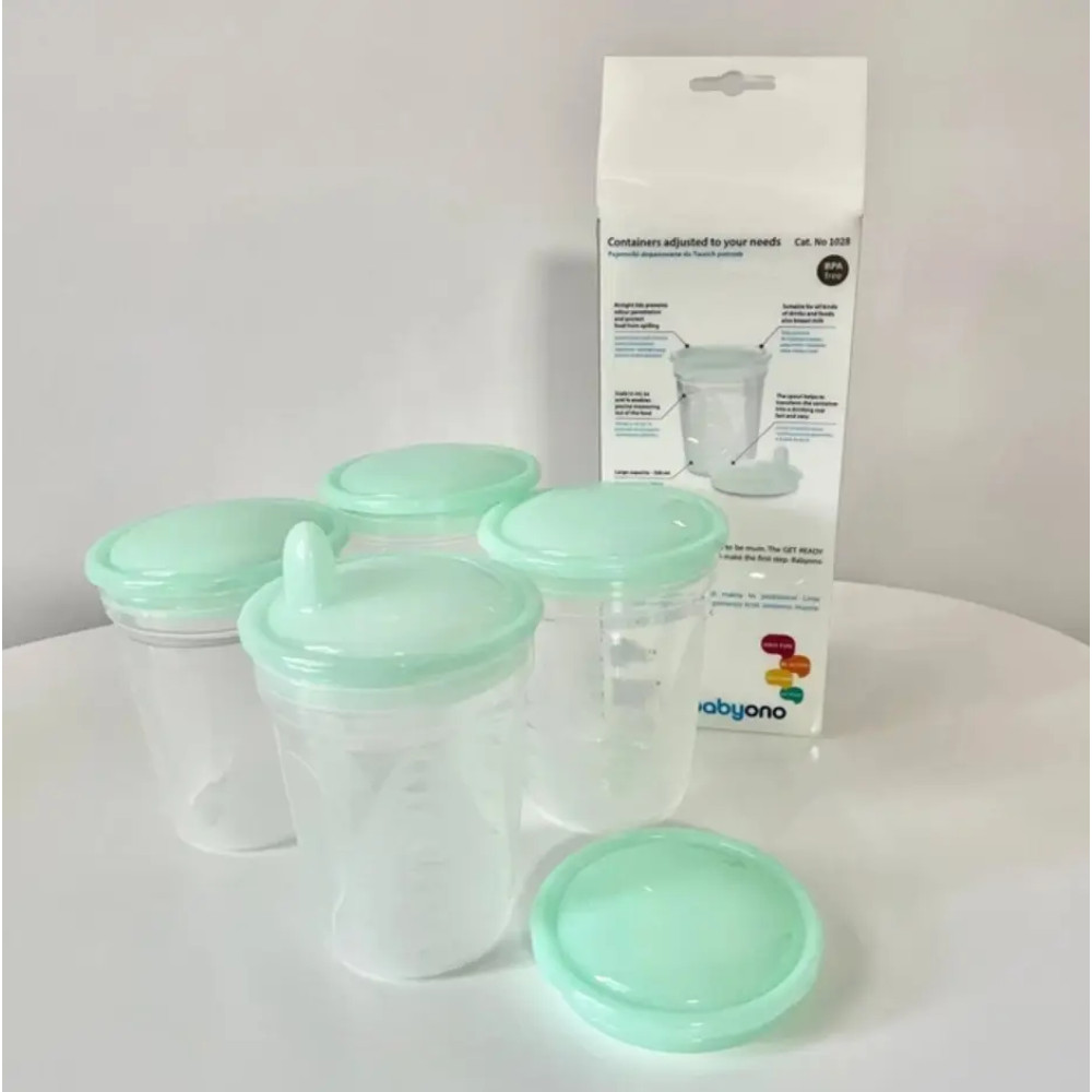 Контейнер для зберігання молока BabyOno, 4 шт (1028)