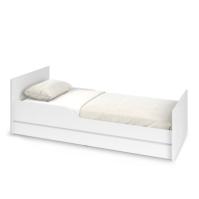 Veres Bern | Верес Берн - подростковая кровать, бук, антибактериальная краска с ионами серебра, немецкая фурнитура, 190х80 см • White | Белый