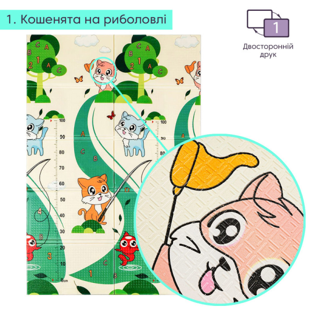 Коврик детский Mat4baby Котята на рыбалке + Щенята (№275) Коврик детский Mat4baby Котята на рыбалке + Щенята (№275)