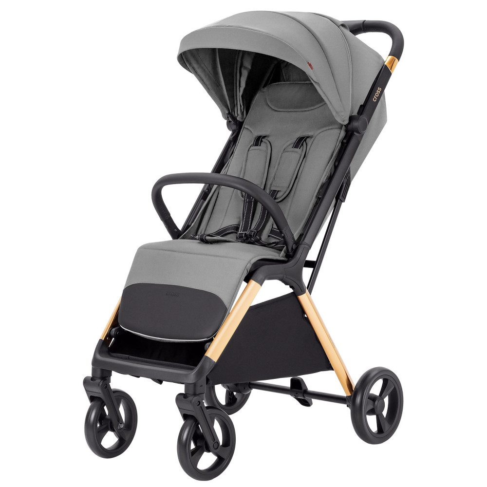 Carrello Cross CRL-5523 - прогулянкова коляска з автоматичним складанням, візок для міста • Owl Grey