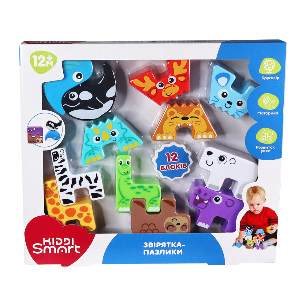 KIDDI SMART Зверюшки-пазлики - обучающий игровой набор (4562-KS)