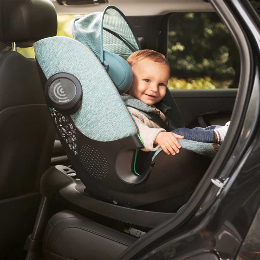 Chicco Bi-Seat Air i-Size - автокрісло для дитини (від народження до 12 років / 40 - 150 см), 5-точкові ремені безпеки з м'якими накладками для груп 0+/1, додаткова система бічного захисту, анатомічний вкладиш для новонародженого • Grey
