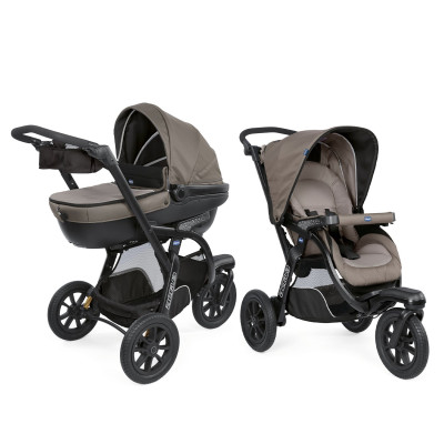 Chicco Activ3 - триколісна коляска 2 в 1, легка та компактна, легко складається, великі колеса • Beige