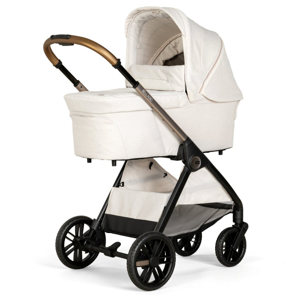 Chicco Bellagio - коляска 2 в 1, из натуральных бамбуковых волокон, мягкая амортизация, телескопическая родительская ручка, легко складывается и компактная • White Chicco Bellagio - коляска 2 в 1, из натуральных бамбуковых волокон, мягкая амортизация, телескопическая родительская ручка, легко складывается и компактная • White