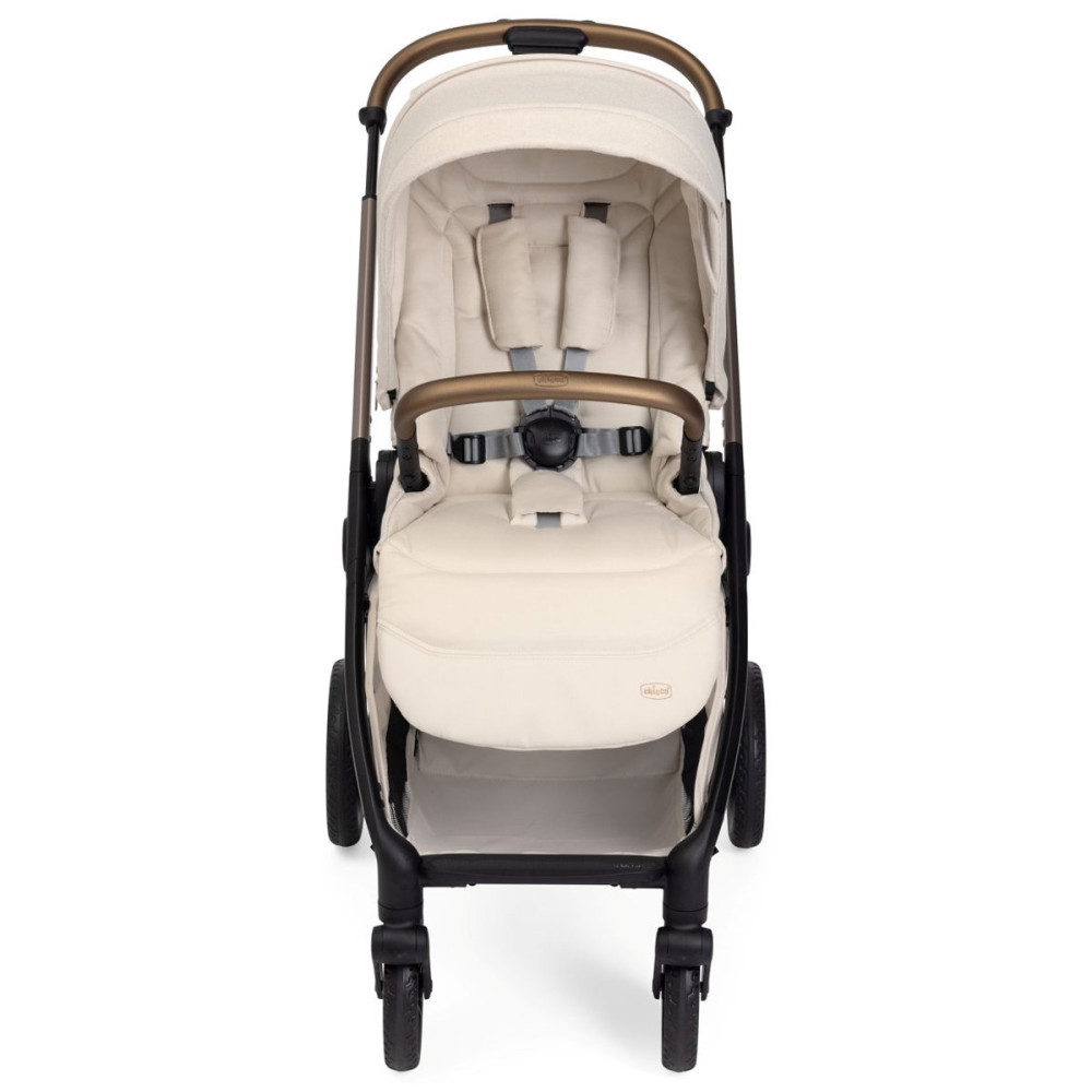 Chicco Bellagio - коляска 2 в 1, из натуральных бамбуковых волокон, мягкая амортизация, телескопическая родительская ручка, легко складывается и компактная • White Chicco Bellagio - коляска 2 в 1, из натуральных бамбуковых волокон, мягкая амортизация, телескопическая родительская ручка, легко складывается и компактная • White