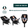 Chicco EverOne i-Size - поворотне автокрісло для дитини (від народження до 12 років / 40 - 150 см), 3 рівні нахилу, 5-точкові ремені безпеки з м'якими накладками для немовля, поворотність (90°) • Black