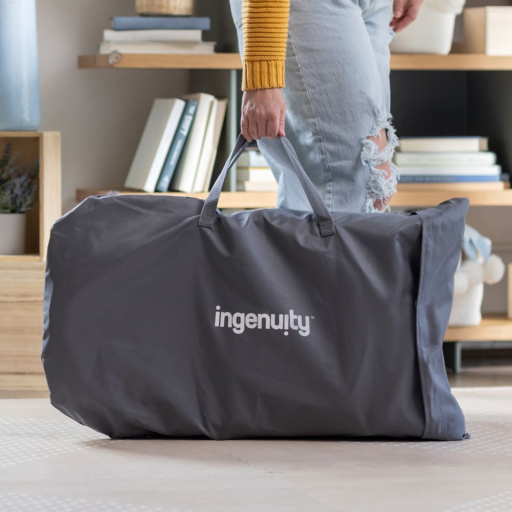 Шезлонг Ingenuity Parker-Chambray з технологією Happy Belly Grey