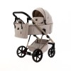Adamex Delta - детская коляска 2в1, панорамная вентиляция в люльке • Vanilla (DN-3)