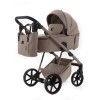 Adamex Delta - универсальная детская коляска 2 в 1, компактное складывание, фактурная краска с перламутровым эффектом • Camel (DN-5)