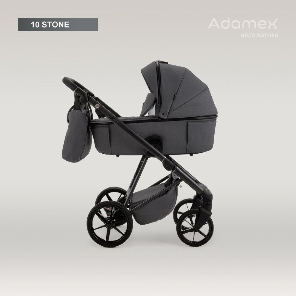 Adamex Delta - детская коляска 2в1, панорамная вентиляция в люльке • Stone (DN-10) Adamex Delta - детская коляска 2в1, панорамная вентиляция в люльке • Stone (DN-10)