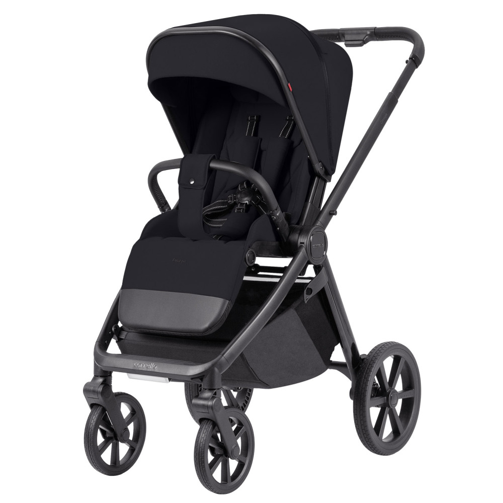 Carrello Omega Plus CRL-6540/1 - детская коляска 2 в 1, всесезонная коляска с фонариком LED, термолюлька, регулировка люльки по высоте, большие колеса, телескопическая ручка • Cosmo Black Carrello Omega Plus CRL-6540/1 - детская коляска 2 в 1, всесезонная коляска с фонариком LED, термолюлька, регулировка люльки по высоте, большие колеса, телескопическая ручка • Cosmo Black