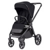 Carrello Omega Plus CRL-6540/1 - детская коляска 2 в 1, всесезонная коляска с фонариком LED, термолюлька, регулировка люльки по высоте, большие колеса, телескопическая ручка • Cosmo Black