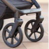 Carrello Omega Plus CRL-6540/1 - детская коляска 2 в 1, всесезонная коляска с фонариком LED, термолюлька, регулировка люльки по высоте, большие колеса, телескопическая ручка • Cosmo Black