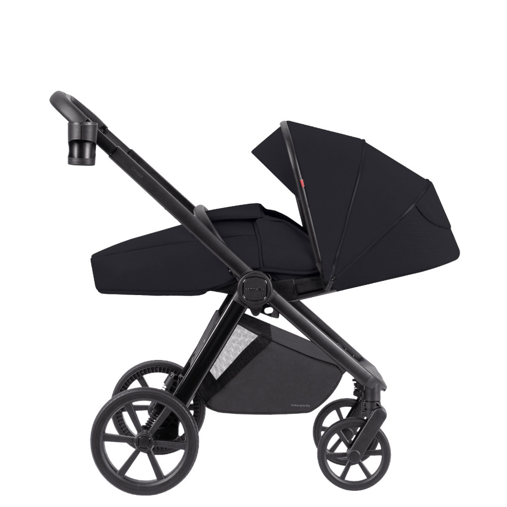 Carrello Omega Plus CRL-6540/1 - детская коляска 2 в 1, всесезонная коляска с фонариком LED, термолюлька, регулировка люльки по высоте, большие колеса, телескопическая ручка • Cosmo Black Carrello Omega Plus CRL-6540/1 - детская коляска 2 в 1, всесезонная коляска с фонариком LED, термолюлька, регулировка люльки по высоте, большие колеса, телескопическая ручка • Cosmo Black