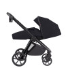 Carrello Omega Plus CRL-6540/1 - детская коляска 2 в 1, всесезонная коляска с фонариком LED, термолюлька, регулировка люльки по высоте, большие колеса, телескопическая ручка • Cosmo Black
