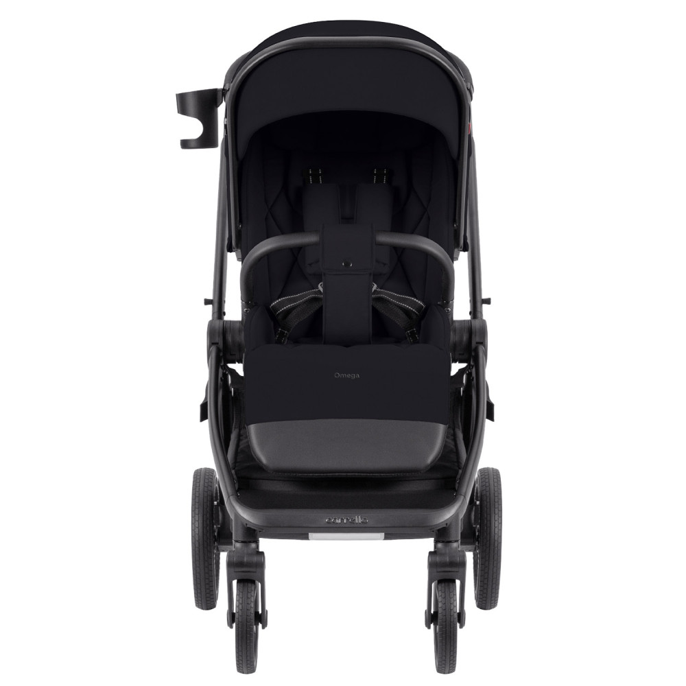 Carrello Omega Plus CRL-6540/1 - детская коляска 2 в 1, всесезонная коляска с фонариком LED, термолюлька, регулировка люльки по высоте, большие колеса, телескопическая ручка • Cosmo Black Carrello Omega Plus CRL-6540/1 - детская коляска 2 в 1, всесезонная коляска с фонариком LED, термолюлька, регулировка люльки по высоте, большие колеса, телескопическая ручка • Cosmo Black