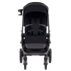 Carrello Omega Plus CRL-6540/1 - детская коляска 2 в 1, всесезонная коляска с фонариком LED, термолюлька, регулировка люльки по высоте, большие колеса, телескопическая ручка • Cosmo Black