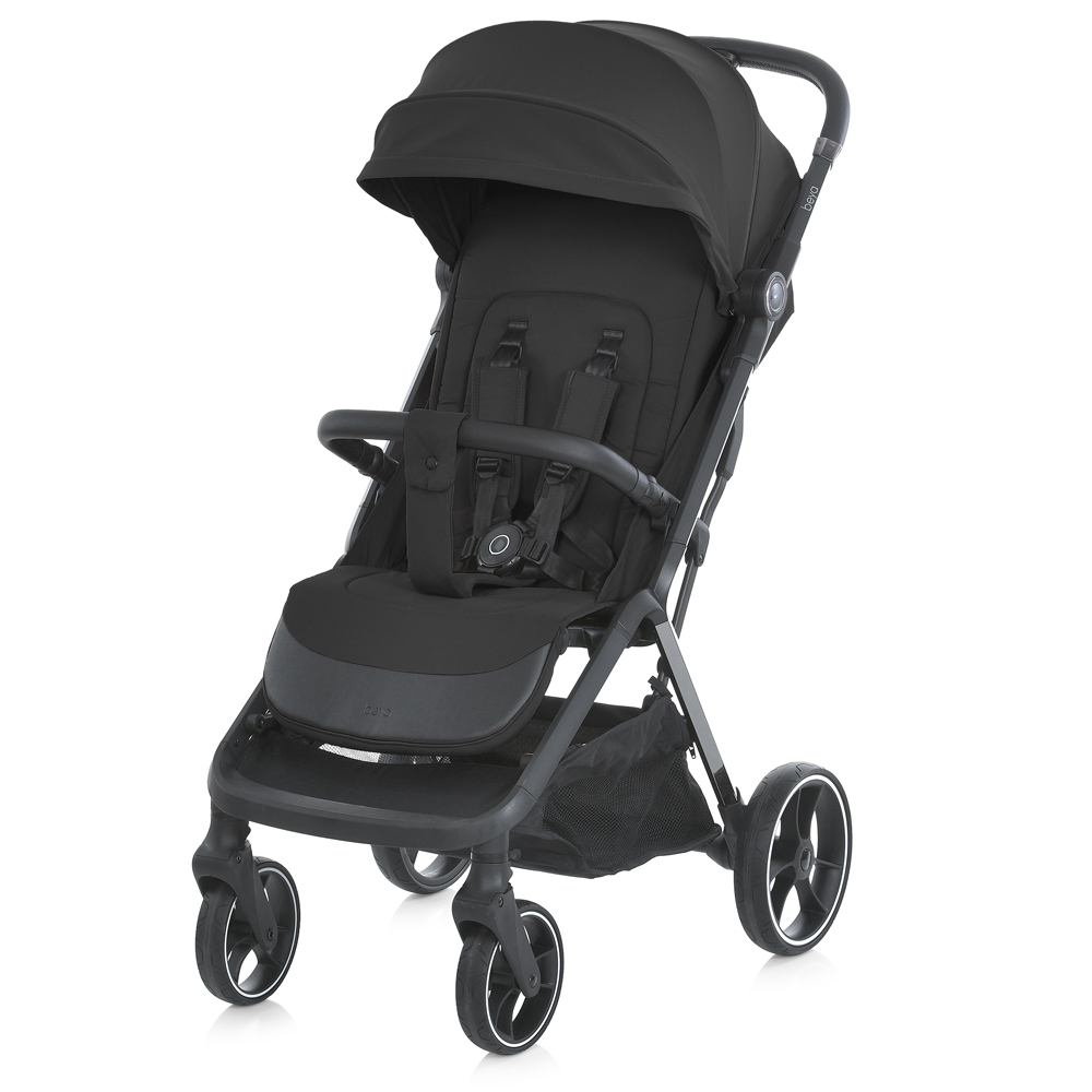 El Camino Beya ME 1127-B - прогулочная коляска с автоматическим складыванием, большие колеса, защита от сползания • Black