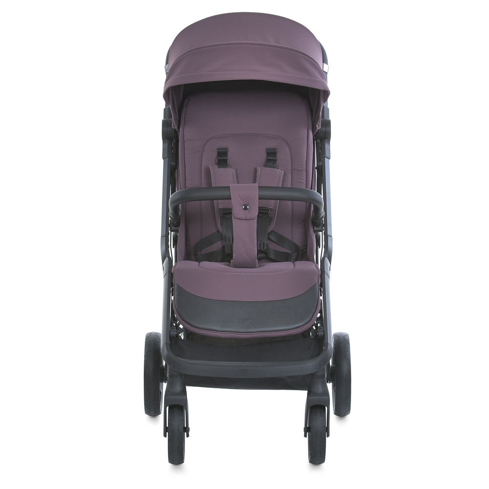 El Camino Beya ME 1127-B - прогулочная коляска с автоматическим складыванием, большие колеса, защита от сползания • Vintage Plum