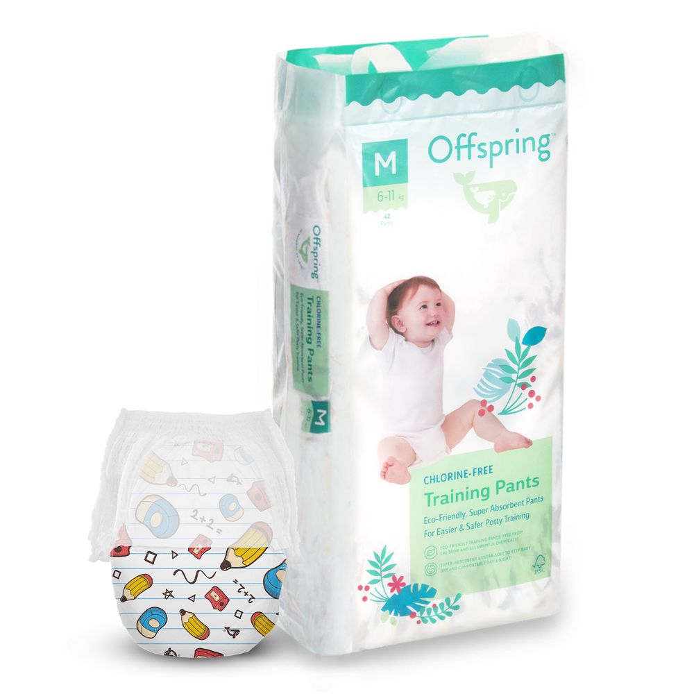 Offspring Scriblee - підгузки-трусики австралійські екологічні та ультрапоглинаючі, 42 шт • M (6-11 кг)