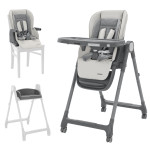 Carrello Comfort CRL-9506 - многофункциональный стульчик для кормления, компактное складывание, регулируемая высота, сиденье-бустер для взрослых детей • Royal Grey