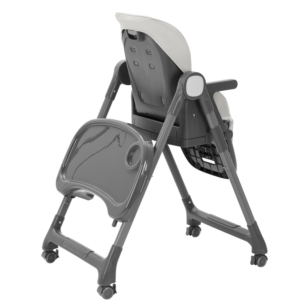 Carrello Comfort CRL-9506 - многофункциональный стульчик для кормления, компактное складывание, регулируемая высота, сиденье-бустер для взрослых детей • Royal Grey