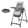 Carrello Comfort CRL-9506 - многофункциональный стульчик для кормления, компактное складывание, регулируемая высота, сиденье-бустер для взрослых детей • Royal Grey