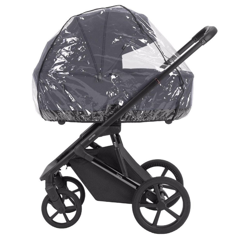 Carrello Sigma CRL-6523 - универсальная коляска 2 в 1, большие колеса, компактное складывание • Club Grey