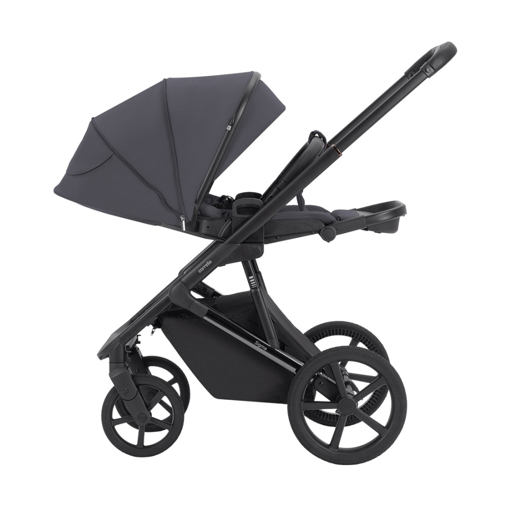 Carrello Sigma CRL-6523 - универсальная коляска 2 в 1, большие колеса, компактное складывание • Club Grey