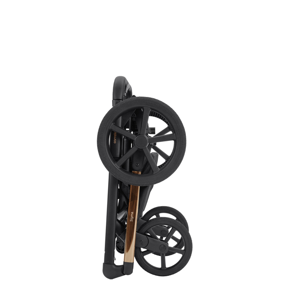 Carrello Sigma CRL-6523 - универсальная коляска 2 в 1, большие колеса, компактное складывание • Iridium Black