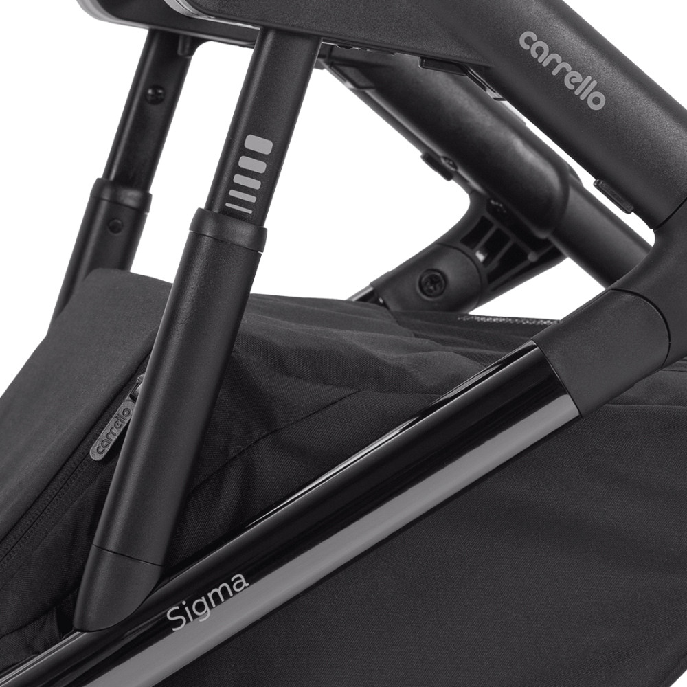 Carrello Sigma CRL-6523 - универсальная коляска 2 в 1, большие колеса, компактное складывание • Iridium Black
