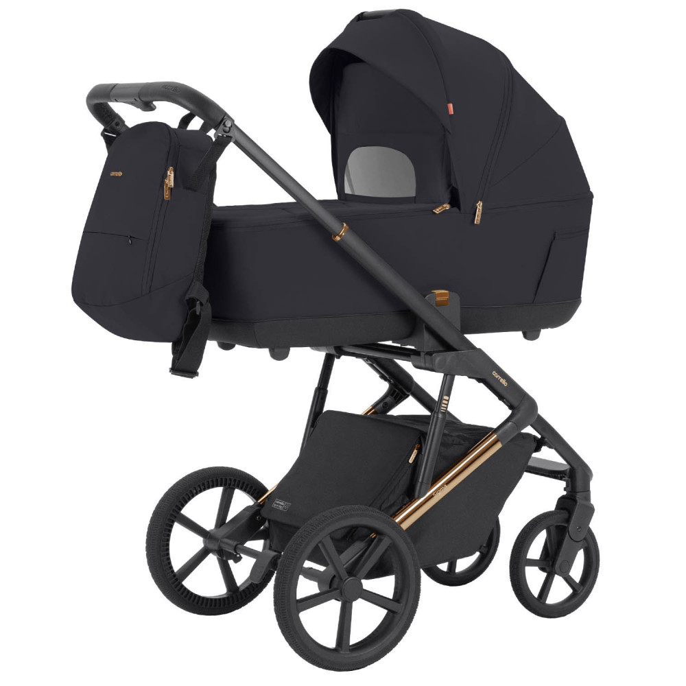 Carrello Sigma CRL-6523 - универсальная коляска 2 в 1, большие колеса, компактное складывание • Iridium Black
