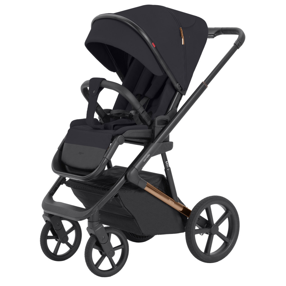 Carrello Sigma CRL-6523 - универсальная коляска 2 в 1, большие колеса, компактное складывание • Iridium Black