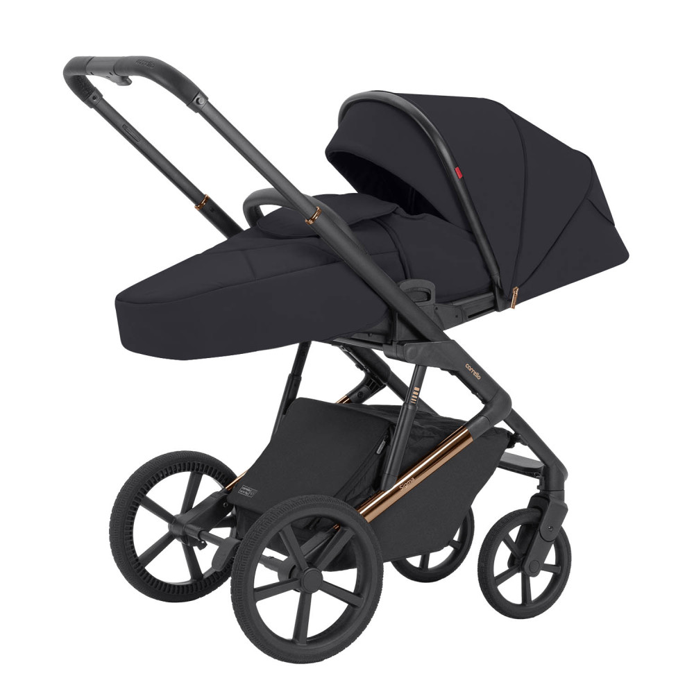 Carrello Sigma CRL-6523 - универсальная коляска 2 в 1, большие колеса, компактное складывание • Iridium Black