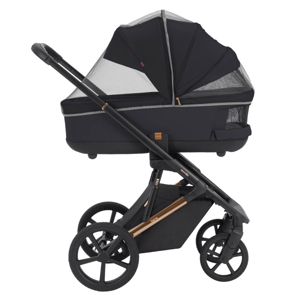 Carrello Sigma CRL-6523 - универсальная коляска 2 в 1, большие колеса, компактное складывание • Iridium Black