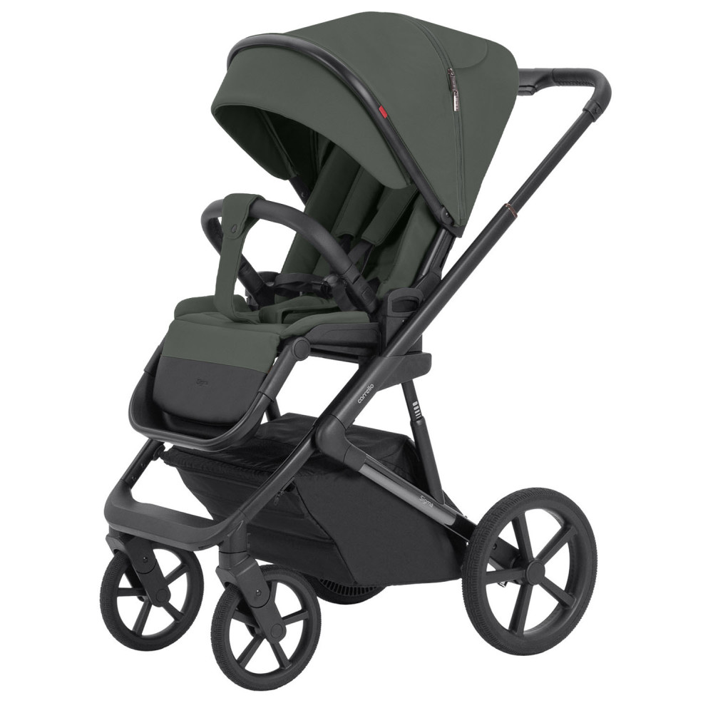Carrello Sigma CRL-6523 - универсальная коляска 2 в 1, большие колеса, компактное складывание • Leaf Green