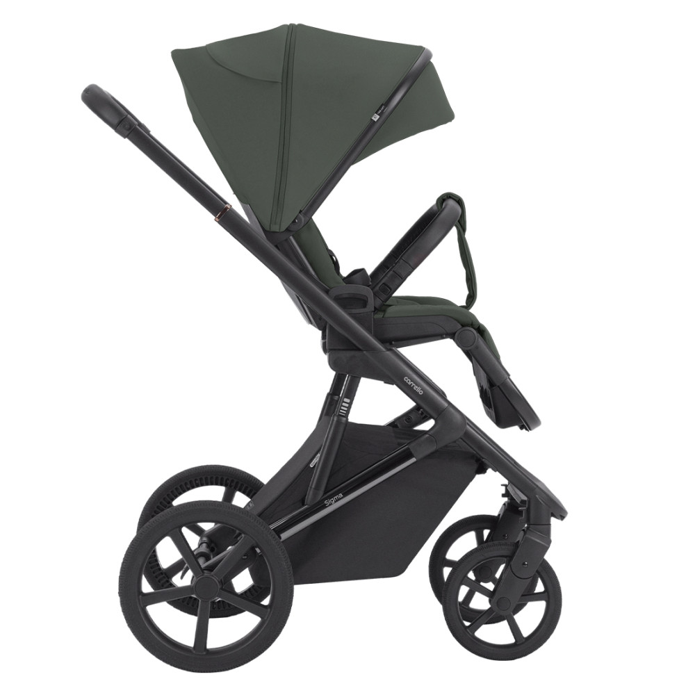 Carrello Sigma CRL-6523 - универсальная коляска 2 в 1, большие колеса, компактное складывание • Leaf Green