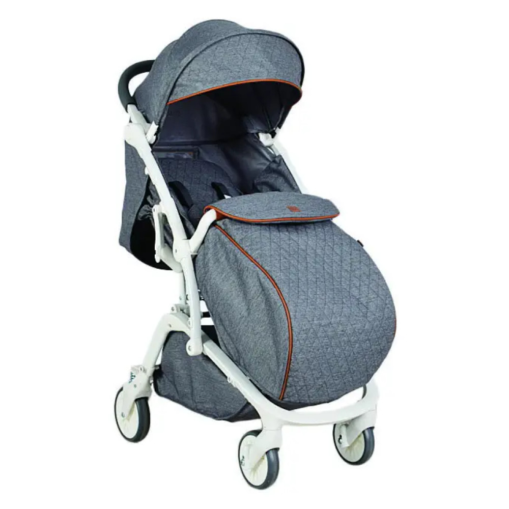 Quatro MAXI - прогулянкова коляска, легка (6.9 кг), м'яка амортизація з плавним ходом, легко складається • Grey Jeans