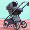 Carrello Vector CRL-6551 - легкая детская коляска 3в1 с регулировкой высоты люльки и прогулочного сиденья, с автокреслом для новорожденного Carrello Nova (0 - 15 месяцев / 40 - 87 см) • Golden Beige
