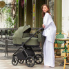 Carrello Vector CRL-6551 - легкая детская коляска 3в1 с регулировкой высоты люльки и прогулочного сиденья, с автокреслом для новорожденного Carrello Nova (0 - 15 месяцев / 40 - 87 см) • Golden Beige
