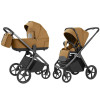 Carrello Vector CRL-6551 - легкая детская коляска 3в1 с регулировкой высоты люльки и прогулочного сиденья, с автокреслом для новорожденного Carrello Nova (0 - 15 месяцев / 40 - 87 см) • Golden Beige