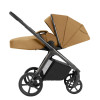 Carrello Vector CRL-6551 - легкая детская коляска 3в1 с регулировкой высоты люльки и прогулочного сиденья, с автокреслом для новорожденного Carrello Nova (0 - 15 месяцев / 40 - 87 см) • Golden Beige