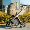 Carrello Vector CRL-6550 - легка дитяча коляска 3в1 з регулюванням висоти люльки та прогулянкового сидіння, з автокріслом для новонародженого Carrello Nova (0 - 15 місяців / 40 - 87 см) • Pearl Black
