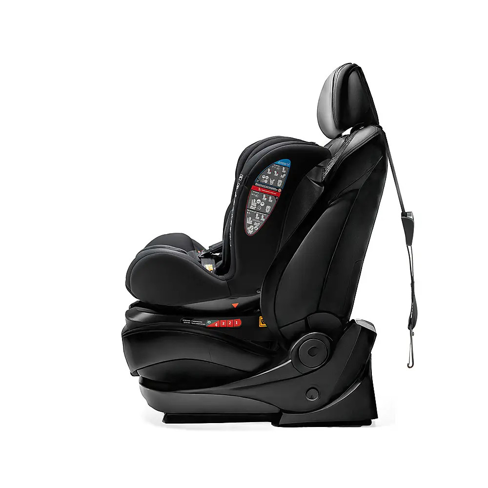 Bair Uno 360 i-Size - автокресло для детей (с рождения до 12 лет / 40 - 150 см), поворотное (360°), крепление ISOFIX • TB-01 Total Black