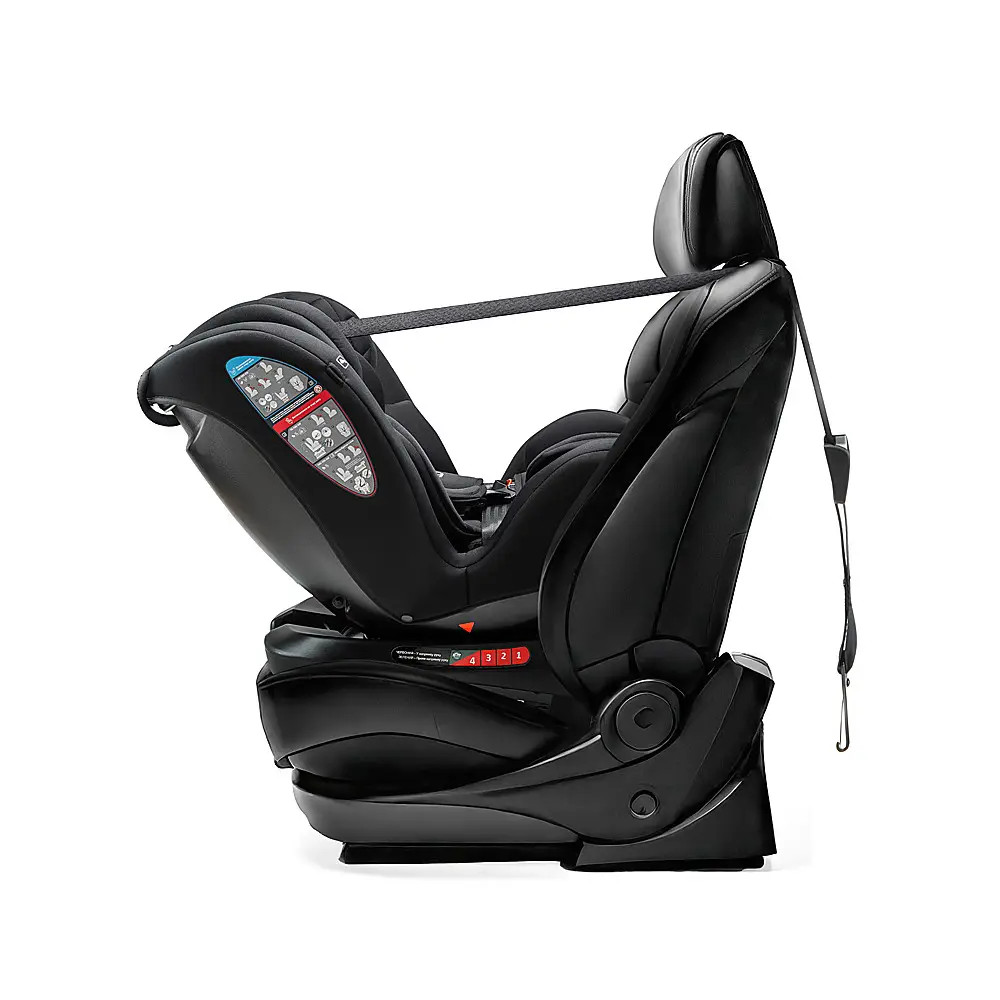 Bair Uno 360 i-Size - автокресло для детей (с рождения до 12 лет / 40 - 150 см), поворотное (360°), крепление ISOFIX • TB-01 Total Black