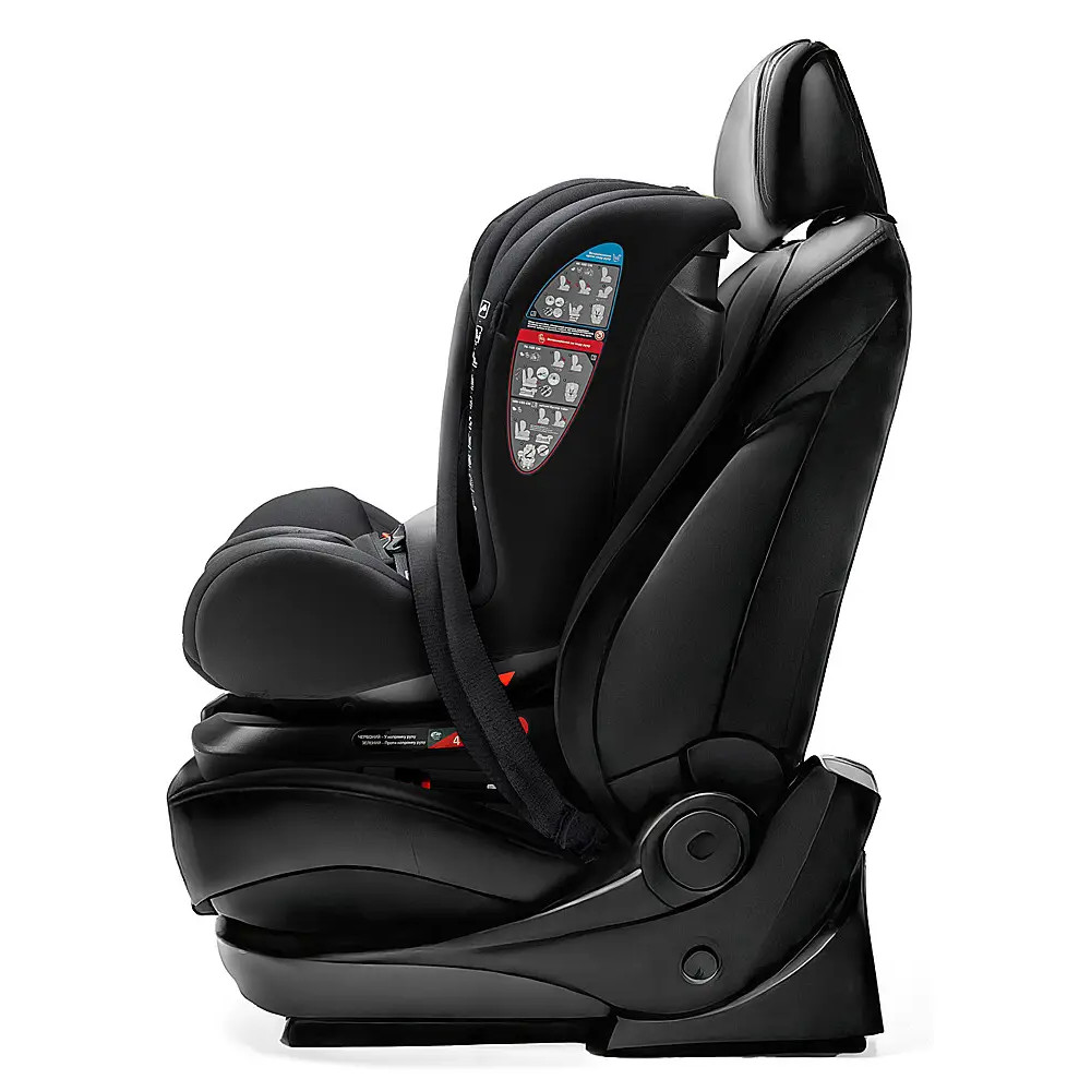 Bair Uno 360 i-Size - автокресло для детей (с рождения до 12 лет / 40 - 150 см), поворотное (360°), крепление ISOFIX • TB-01 Total Black
