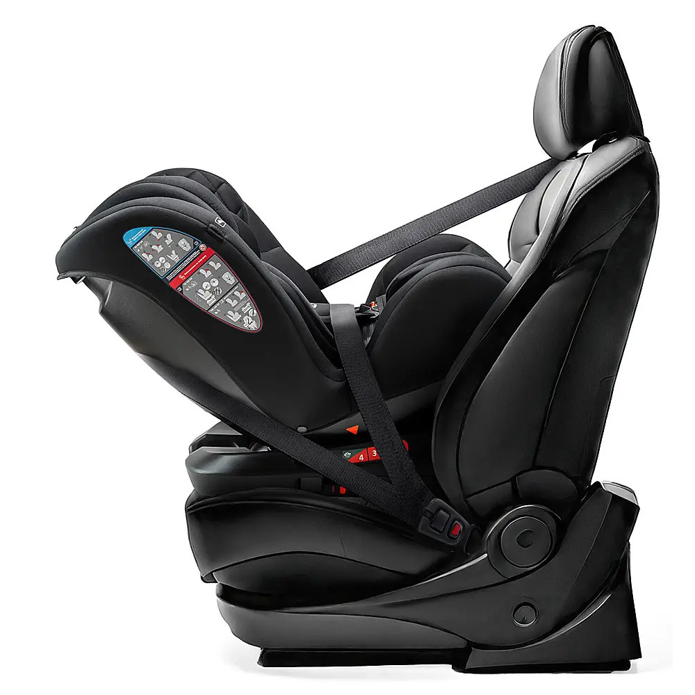 Bair Uno 360 i-Size - автокресло для детей (с рождения до 12 лет / 40 - 150 см), поворотное (360°), крепление ISOFIX • TB-01 Total Black