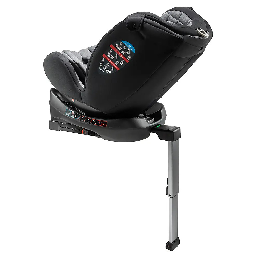 Bair Joy 360 i-Size - автокресло для детей (от рождения до 12 лет / 40 - 150 см), поворотное (360°), крепление ISOFIX с упором в пол • GM-02 Graphite Midnight
